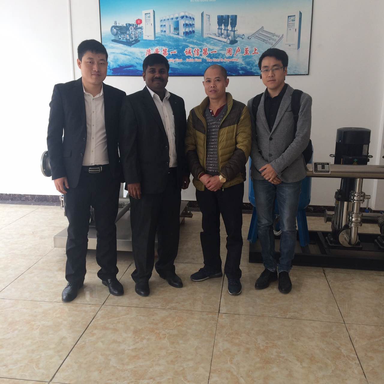 阿根廷客戶來廠考察,博海供水設(shè)備再次與國際接軌